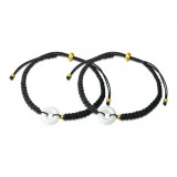 Парные браслеты "Peaceful Clasp" [Черный шнур, 1 пара]