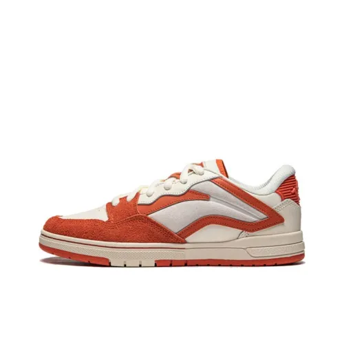 Подкладка Slip-resistant Low-Top Скейтборд Кроссовки Мужские Оранжевые Белые