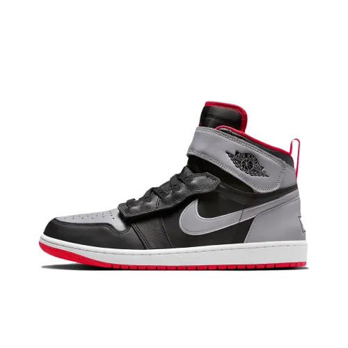 Jordan Air Jordan 1 FLYEASE противоскользящие высокие топы винтажные баскетбольные кроссовки мужские черные серые красные