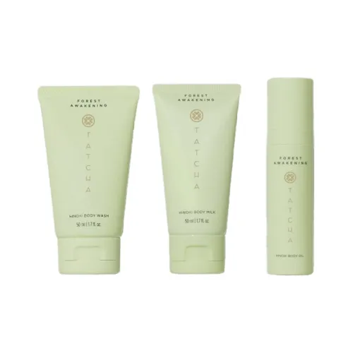 TATCHA Плоская подошва Fir Центральная часть Exploration Набор Кипарис Центральная часть Масло 30 мл + Кипарис Лосьон для тела 50 мл + Кипарис Центральная часть Уход 50 мл