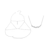 Модная цепочка на тело аксессуар (серебряная) + яркое ожерелье с глицинией