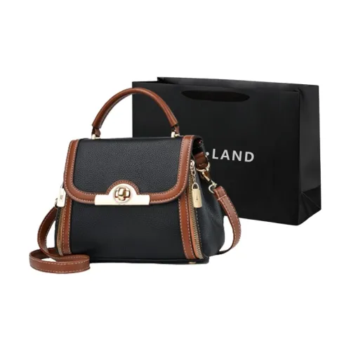 PINK·LAND ПУ (полиуретан) Сумка Сумка через плечо Стандартная Женская Черная Клетка Кофейная Хаки Клетка