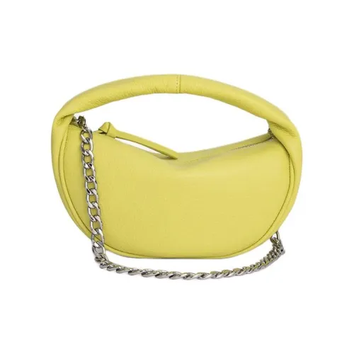 By Far Baby Cush Коровья крупнозернистая текстура Сумка через плечо Сумка Женская Желтая