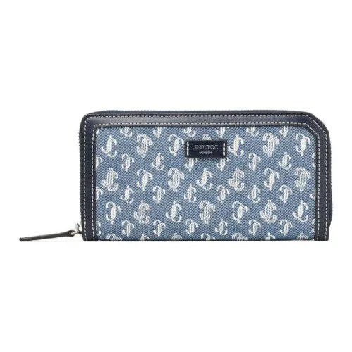 Jimmy Choo Ткань Телячья кожа Кошелек Мужской Морской синий и Светло-синий