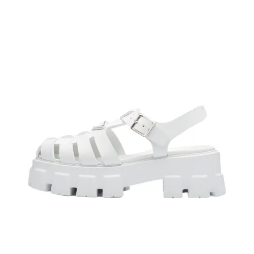 PRADA Monolith Сандалии в римском стиле Женские Белые