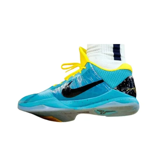 Nike Zoom Kobe 5 Protro PE Амортизация Износостойкий Низкий Топ Баскетбольные Кроссовки Мужские Синий Черный Желтый