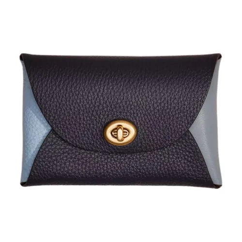 COACH Pouch Кожа Монета Кошелек Кошелек Клатч Женский Синий