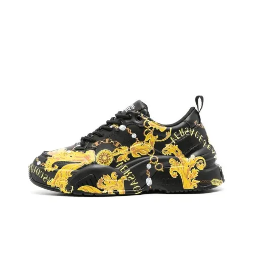VERSACE JEANS Couture Повседневный Низкий Топ Черный Желтый Женский