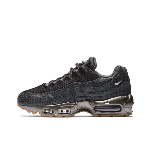 Nike Air Max 95 Амортизация Низкий Топ Повседневные Беговые Кроссовки Женские Черные