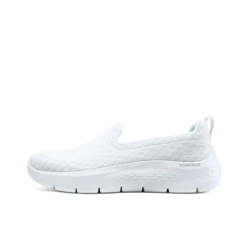 Skechers GO WALK Fle Амортизация Устойчивый к истиранию Легкий Низкий Топ Беговые кроссовки Женские Белый Зеленый