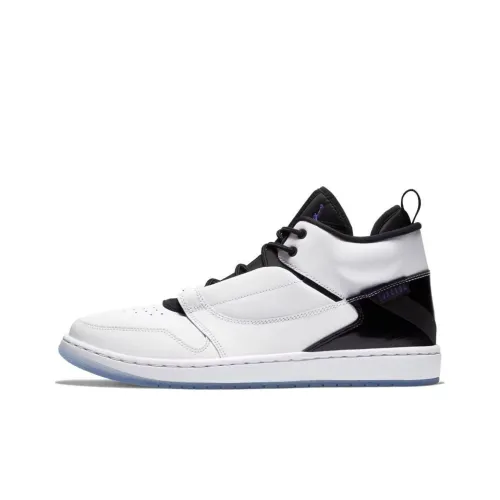 Джордан Fadeaway Белый Concord Shock Absorbers Нижняя юбка Resistant MID Топ Винтажные баскетбольные кроссовки Мужской Черно-белая панда