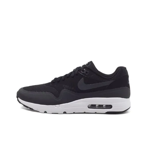 Nike Air Max 1 Амортизация Износостойкий Низкий Топ Повседневная Обувь Мужская Черная
