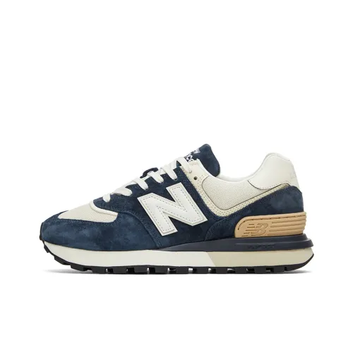 New Balance NB 574 Амортизация Покрытие Легкий Низкий Топ Беговые кроссовки Унисекс Синий Белый