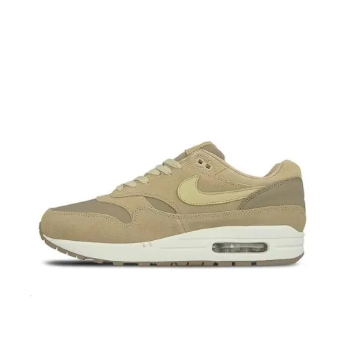 Nike Air Max 1 Беговые кроссовки Низкий Топ Желтый Унисекс