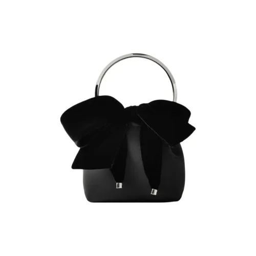 Jimmy Choo Сатиновая ведрообразная сумка сумка через плечо сумка для женщин черная