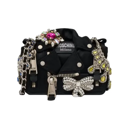 MOSCHINO Шелковая сумка через плечо женская черная