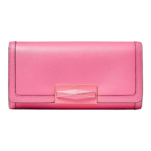 Jimmy Choo Ромб Гладкий Телячья кожа Багетная сумка Сумка через плечо Женская Конфетно-розовая