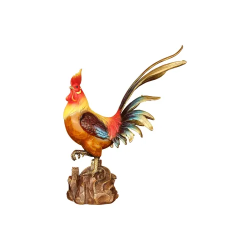Боул Медный Петух Орнамент Благоприятный для всех дел Статуя Украшение Продукты на основе трендов