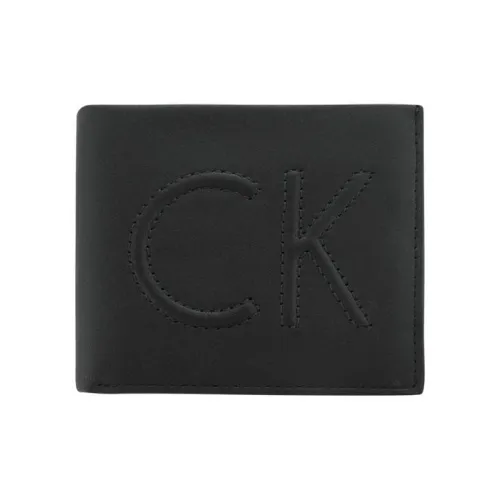 CK Calvin Klein Кожа Держатель для карт кошелек Мужской Черный