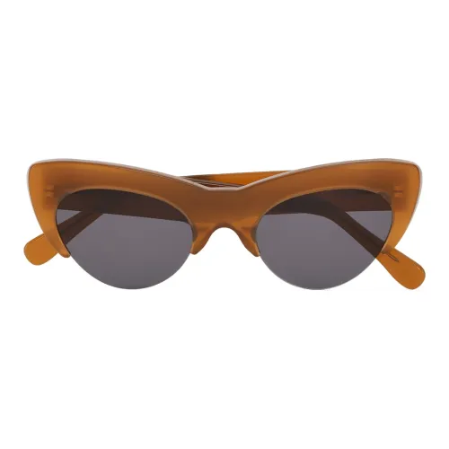 GANNI Ацетат Кошачий глаз Солнцезащитные очки Унисекс Коричневый