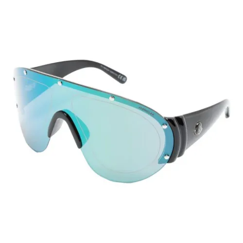 Moncler Ацетат Акрил Нерегулярная форма Солнцезащитные очки Унисекс Черный