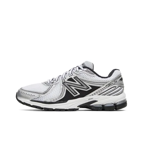 New Balance совместный бренд 860 v2 Low Топ Беговые кроссовки Унисекс Черный Серебряный D Ширина