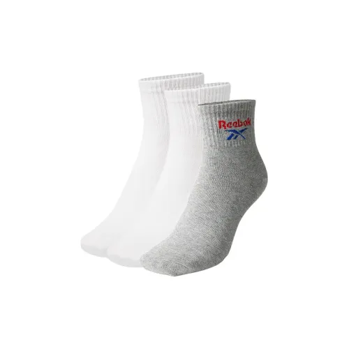 Reebok совместные носки 3 упаковки Белый+Белый+Серый Мужские носки