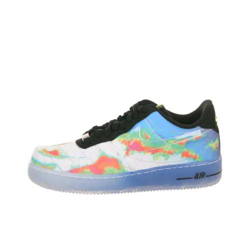 Nike Air Force 1 Slip-resistant Амортизация Устойчивость к истиранию Легкий Низкий Топ Скейтбординг Мужской Синий Белый