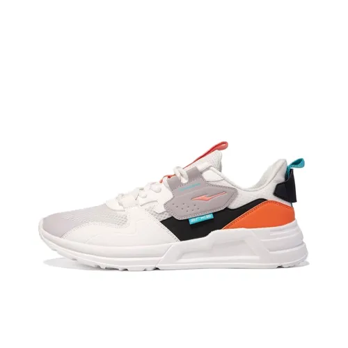 Erke Slip-resistant Abrasion-resistant Breathable Low-Top Running Shoes Men's Coral Эрке Противоскользящие Устойчивые к износу Дышащие Низкие Кроссовки для бега Мужские Коралловый