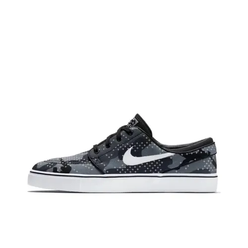 Nike SB Stefan Janoski Амортизация Низкие Кроссовки для Скейтбординга Мужские Черные Серые