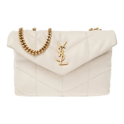 SAINT LAURENT Овечья кожа Сумка через плечо Сумка на плечо Женская Белая