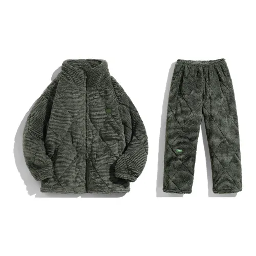 Same Language Сосновый зеленый Унисекс Пижамные комплекты