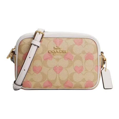 COACH Jamie Покрытый холст с кожаными вставками Camera Сумка Сумка через плечо Мини Женская