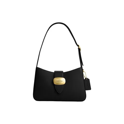 COACH Eliza Коровья кожа Сумка на одно плечо Женская Черная