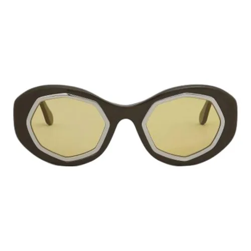 MARNI Ацетат Нерегулярная форма Солнцезащитные очки Мужской Коричневый
