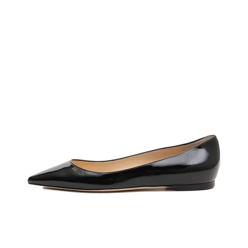 Jimmy Choo Romy Плоская подошва Женские повседневные туфли Женские Черный