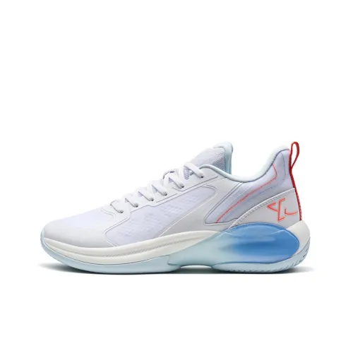 XTEP Slip-resistant Abrasion-resistant Low-top Basketball Shoes Men's New White XTEP Противоскользящие Износостойкие Низкие Кеды для баскетбола Мужские Новые Белые