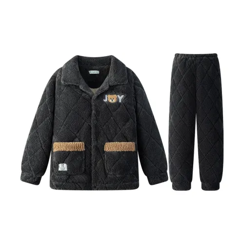 LANMOU L Утепленный Мужской 22869 Темно-серый Мужской Пижамные комплекты