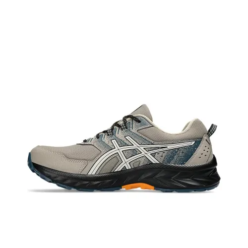 Asics Gel Venture 9 Амортизация Износостойкий Низкий Топ Беговые кроссовки Мужские Серый Черный