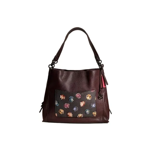 COACH DALTON Кожа Тоут Сумка Сумка для покупок Сумка Сумка через плечо Большая Женская Цвет Бычья кровь