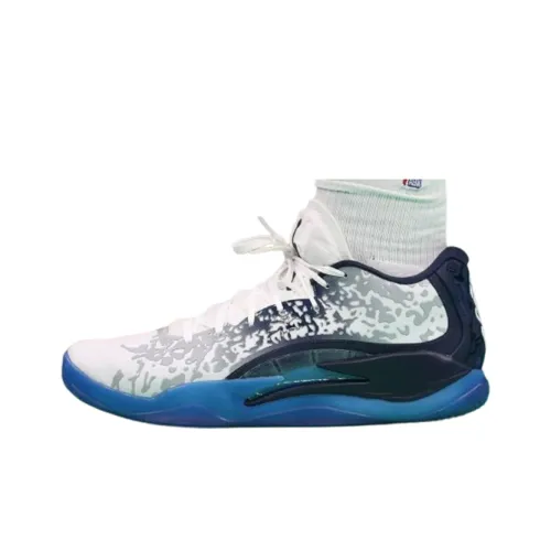 Джордан Zion 3 Устойчивые к истиранию Высокие Баскетбольные кроссовки Мужские Синий Белый Черный