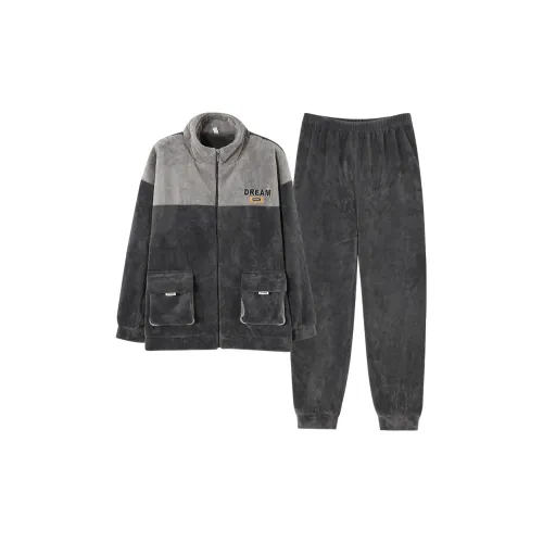 Qin Jing Серый Мужской Пижамный Комплект