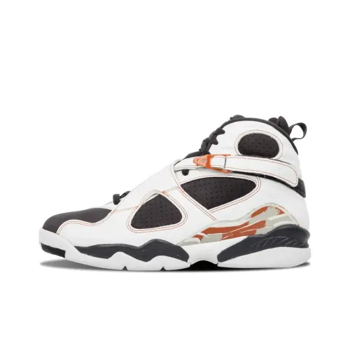 Jordan Air Jordan 8 High Топ Винтажные Баскетбольные Кроссовки Мужские Белый Черный