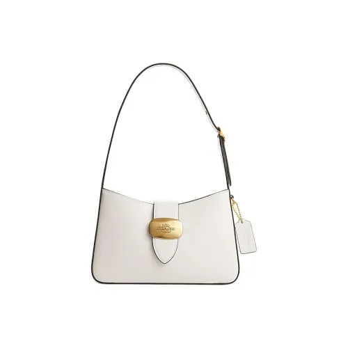 COACH Eliza Коровья кожа Полумесяц Сумка Сумка через плечо Женская Мел Белый