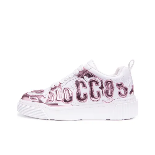 BLOCCO5 Slip-resistant Shock Absorbers Низкие Кроссовки для скейтбординга Женские Белые Фиолетовые