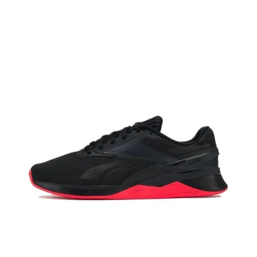 Кроссовки для тренировок Reebok Nano X3, низкий топ, черный и красный, унисекс