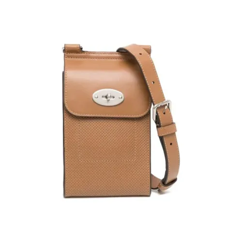 Mulberry Кожа Сумка через плечо Мини Мужская Верблюжий Коричневый