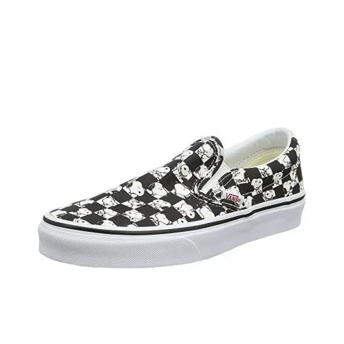 Vans Slip On Series Peanuts Snoopy Низкие кеды Унисекс Черный Белый