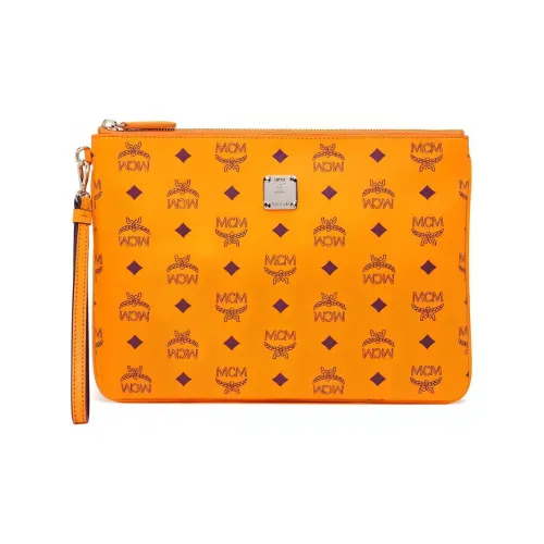 MCM Essential Visetos Origina Кожаный клатч среднего размера женский золотой