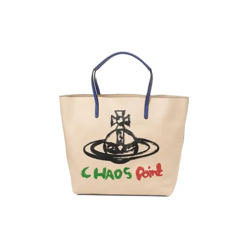 Vivienne Westwood Studio Кожа Тоут Сумка Сумка для покупок Сумка на плечо Сумка Женская Светлый Умбра